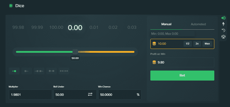 Dice Games by Duelbits Casino