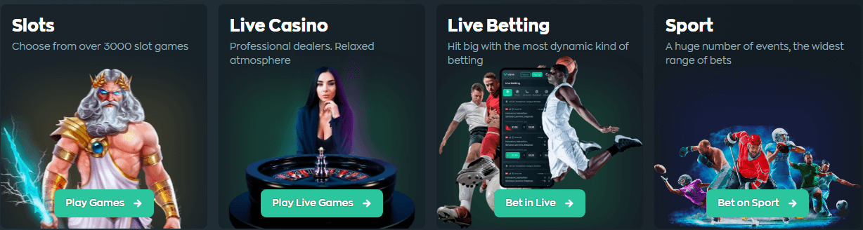 Gambling Options at Vave